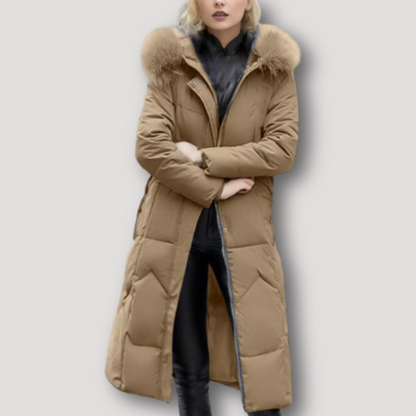 Puffer Faux Fur Hooded Dames Coat