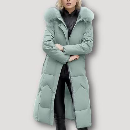 Puffer Faux Fur Hooded Dames Coat