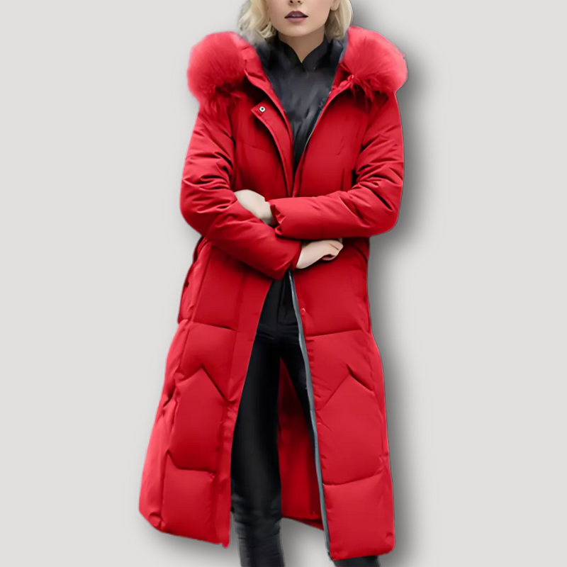 Puffer Faux Fur Hooded Dames Coat