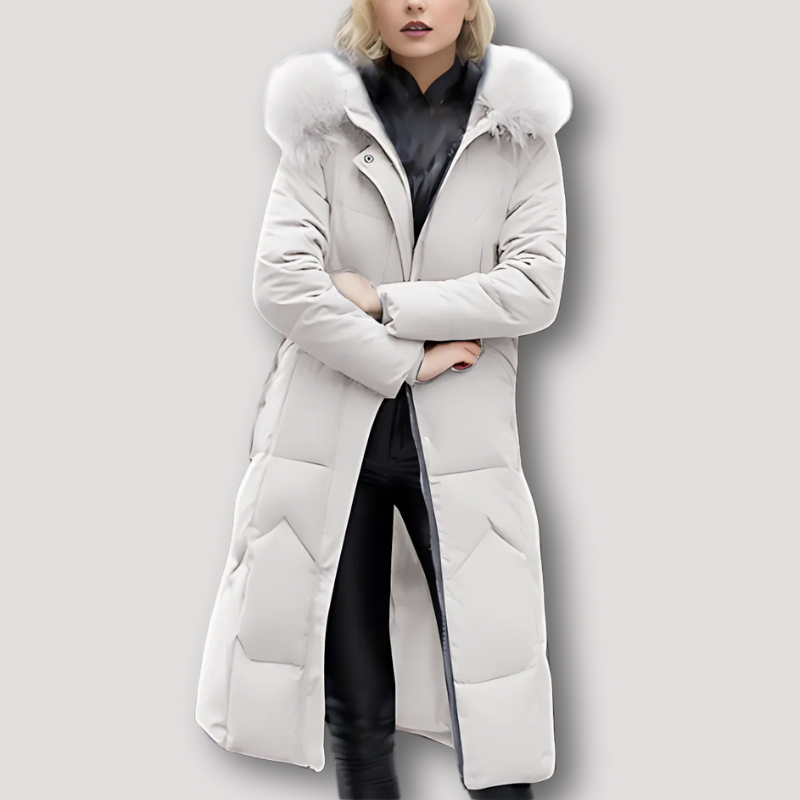 Puffer Faux Fur Hooded Dames Coat