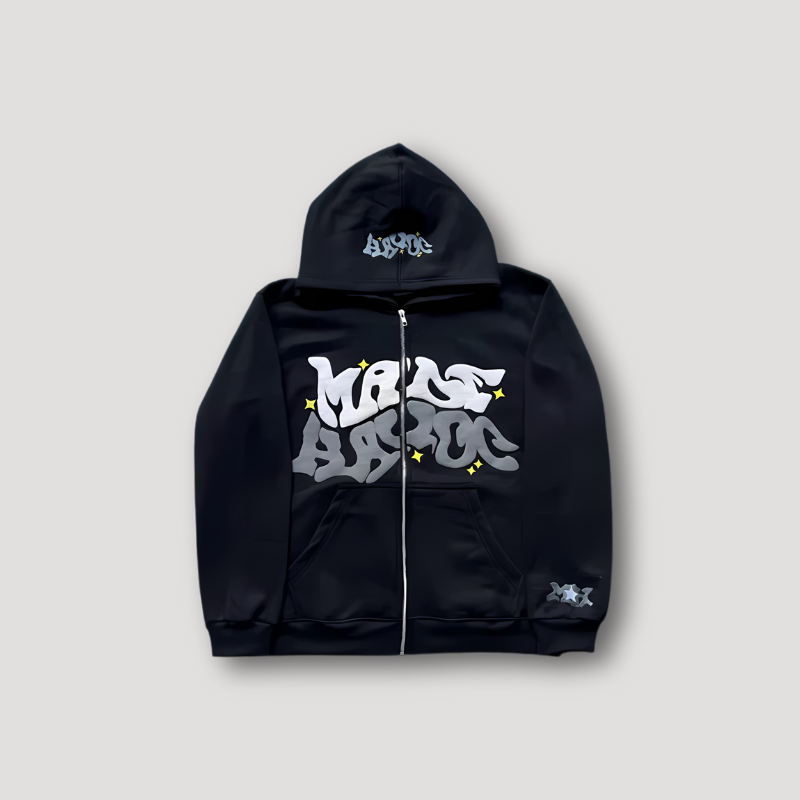 Made Havoc Zip Up Grunge Hoodie