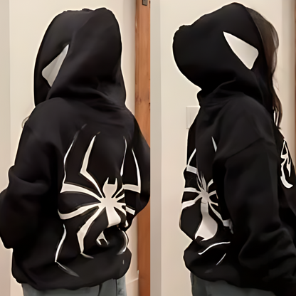 Y2K Spider Printed Zipper Hoodie - Streetwear voor mannen en vrouwen