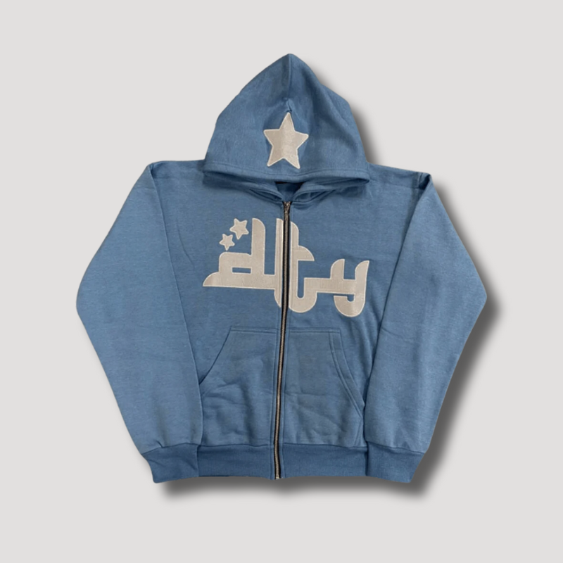 Y2K Star Print Hoodie - Streetwear hoodie heren met rits