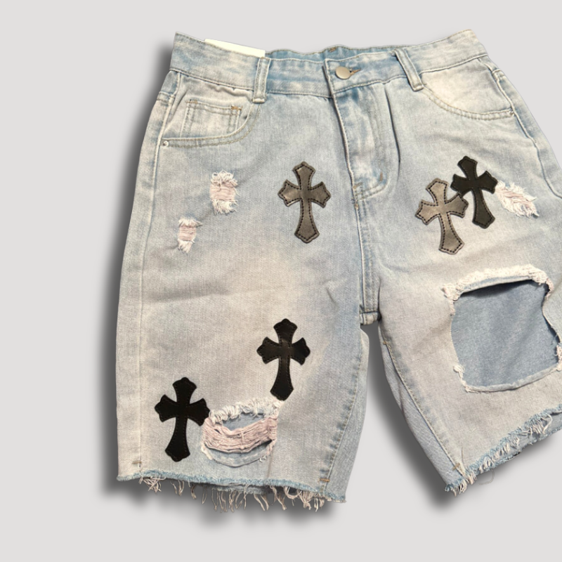 Y2K Ripped Denim Korte Broek - Streetwear denim shorts dames