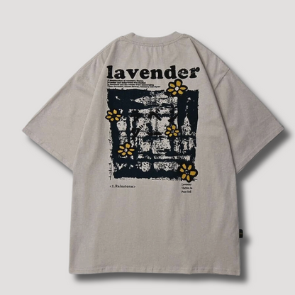 Lavender Grafische Print Oversize Tee Shirt