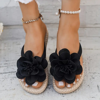 Gebloemde teenslippers voor dames | Flora