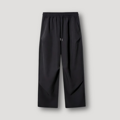 Minimalistisch Vloeiend Trekkoord Wide Leg Broek