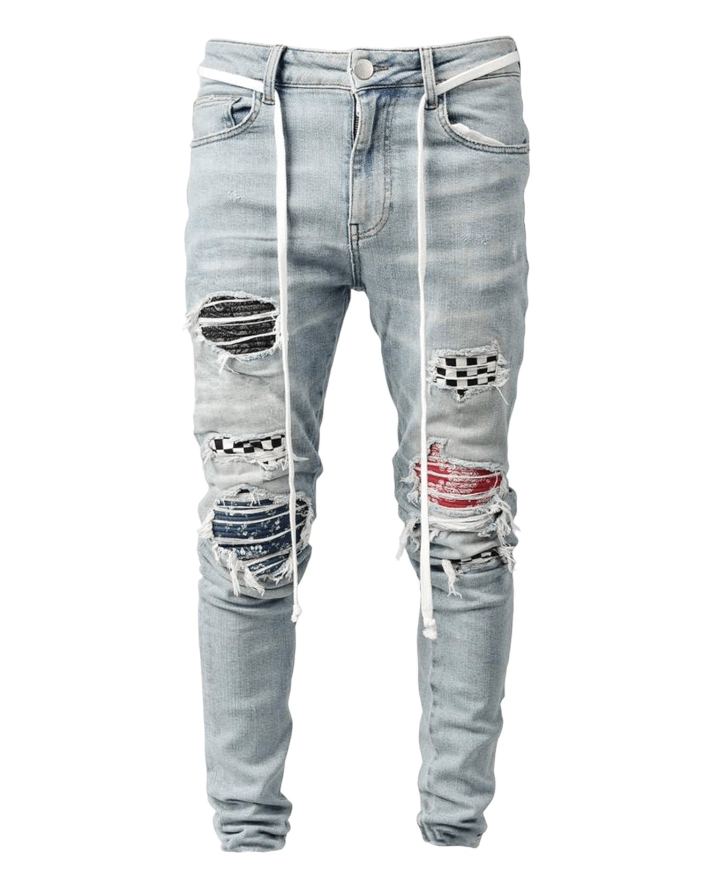 Zomer Gescheurde Jeans | Schaakpatroon