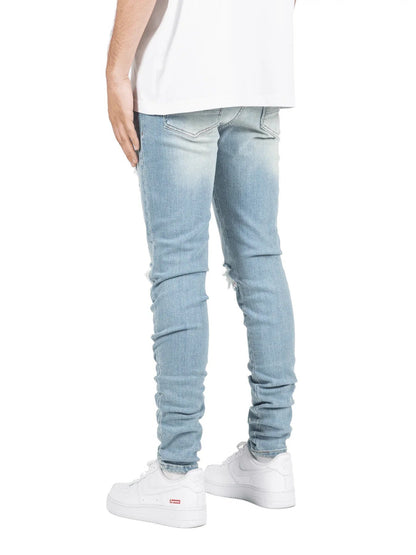 Geruite ripped jeans | skinny fit