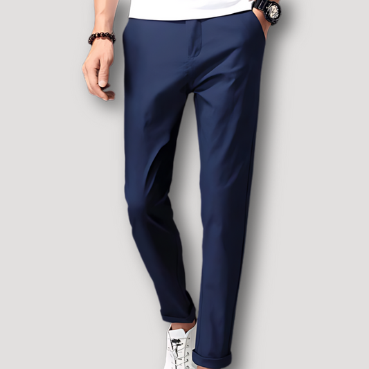 Casual Minimalistisch Slim Fit Trouser Voor Heren