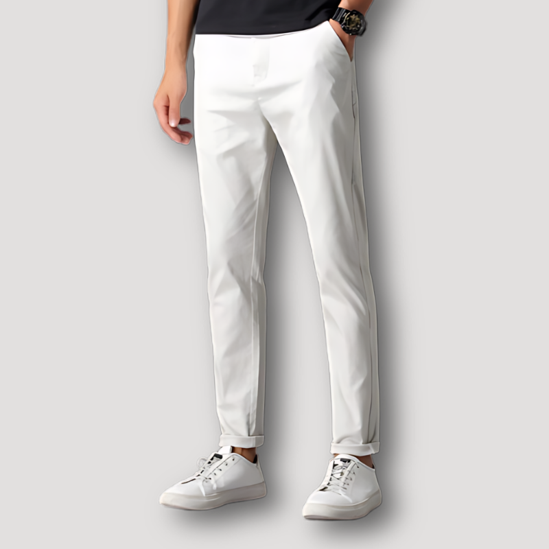 Casual Minimalistisch Slim Fit Trouser Voor Heren