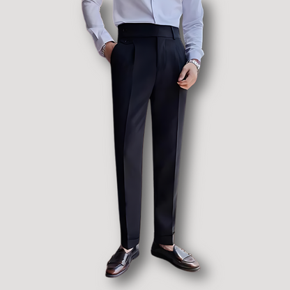 High Waist Tapered Leg Smart Casual Chino Broek