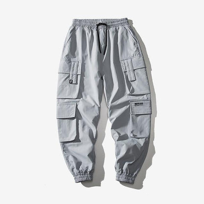 Y2K Drawstring Hiphop Cargo Pants - Baggy streetwear jogger