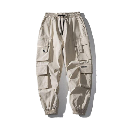 Y2K Drawstring Hiphop Cargo Pants - Baggy streetwear jogger