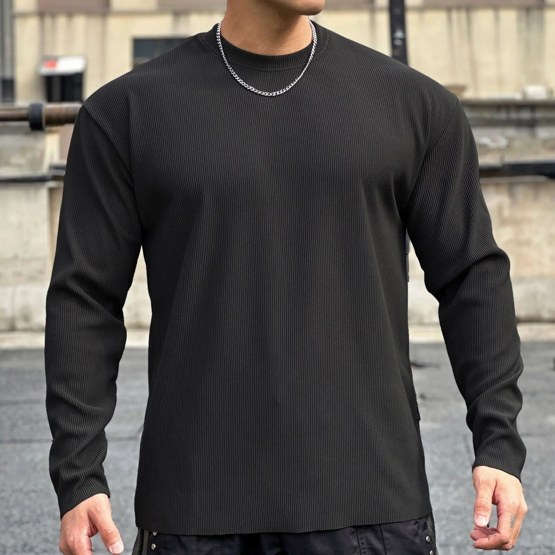 Schnell trocknendes Sweatshirt schwarz