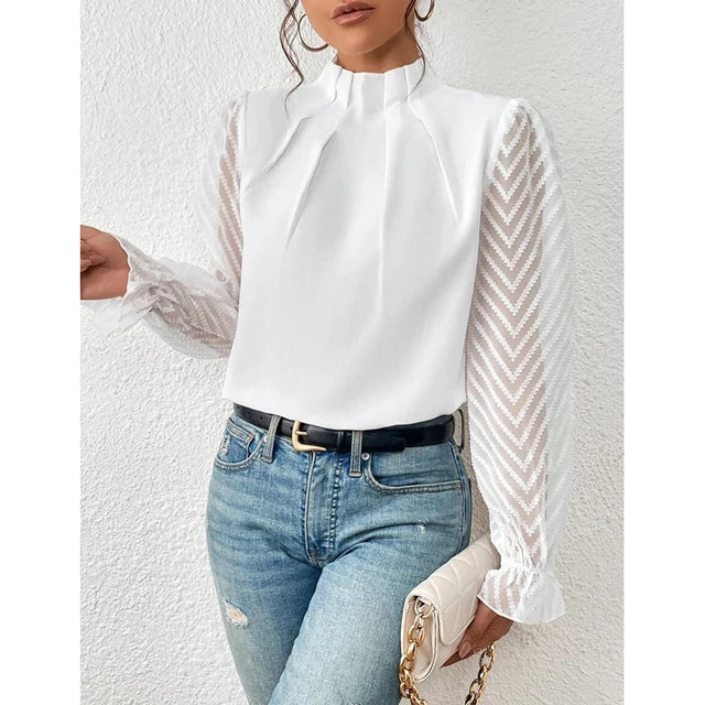 Julia - Geruffelde blouse