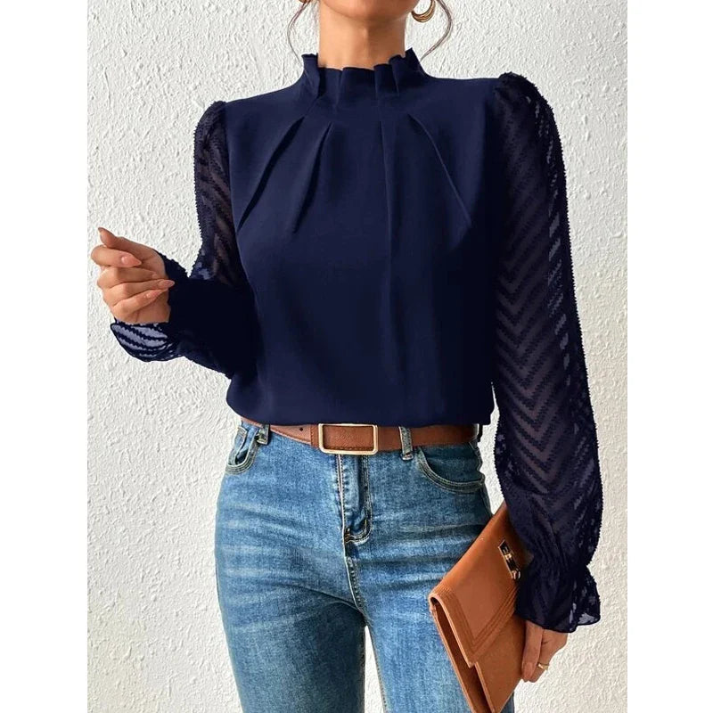 Julia - Geruffelde blouse