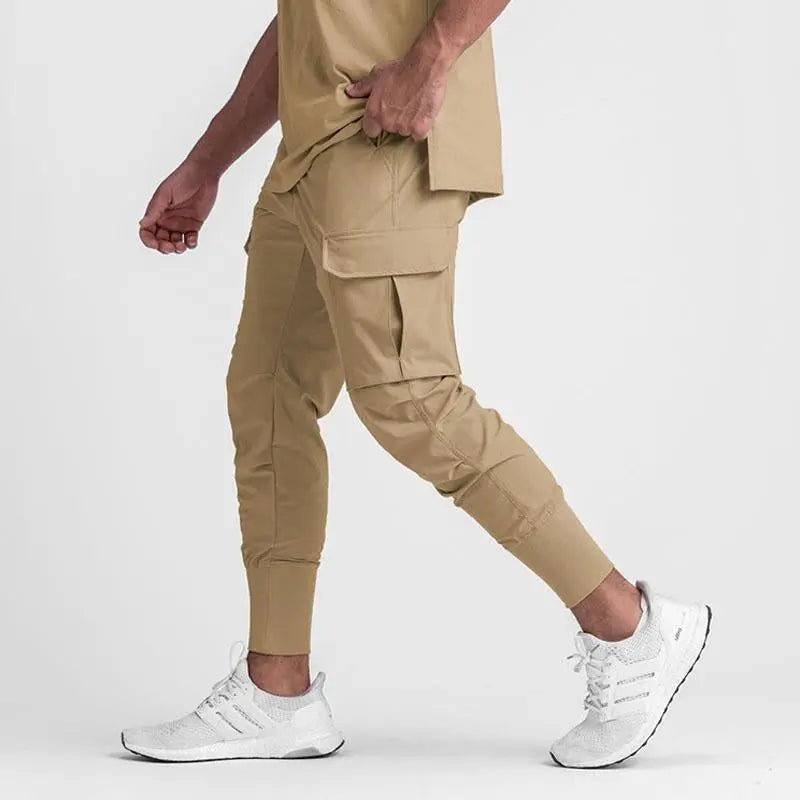 Jacob - ademende dunne joggingbroek - Khaki-2XL -  Neomoda