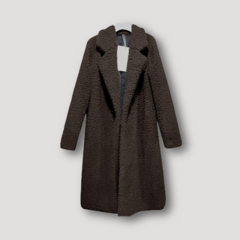 Klassiek Gezellig Zacht Getailleerd Lang Coat voor Vrouwen