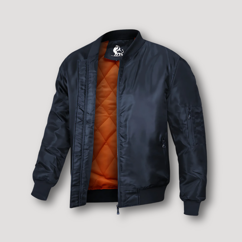 Klassiek Geïsoleerd Militair Full Zip Bomber Jas