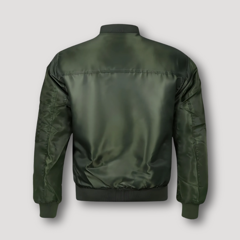 Klassiek Geïsoleerd Militair Full Zip Bomber Jas