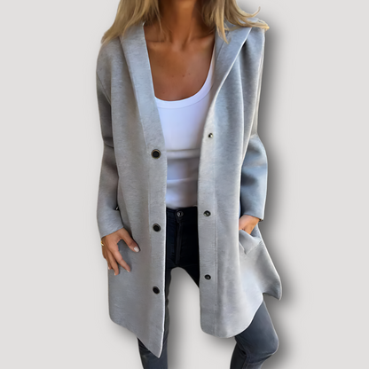 Casual Gebreide Wol Gedrapeerd Cardigan Lang