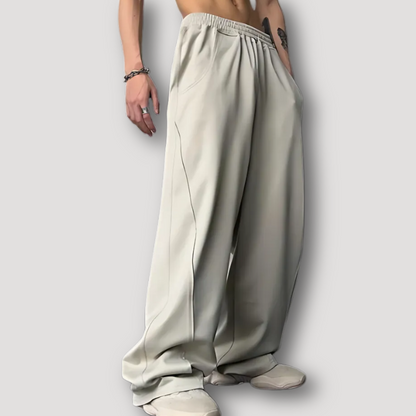 Minimalistisch Zacht Drape High Rise Lichtgewicht Baggy Broek