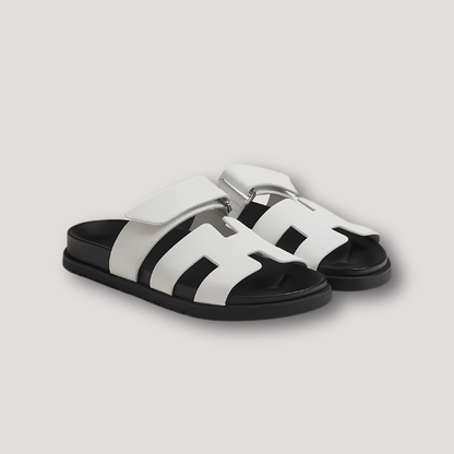 Minimalistisch Angular Geometrisch Cutout Slip-on Sandalen