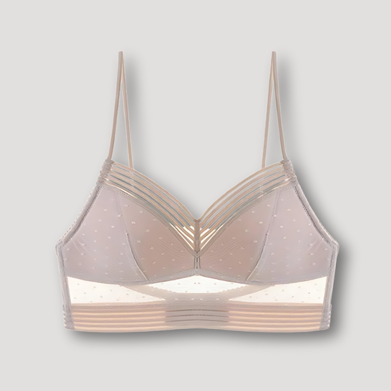 Driehoekige Kop Mesh Overlay Bralette Top