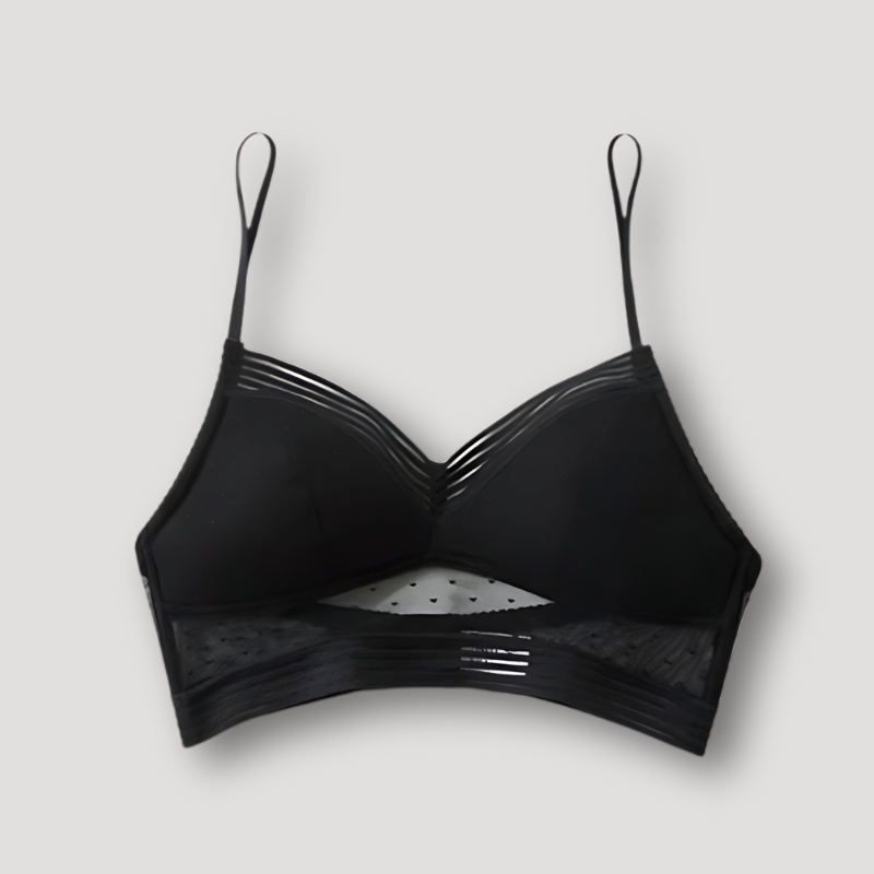 Driehoekige Kop Mesh Overlay Bralette Top