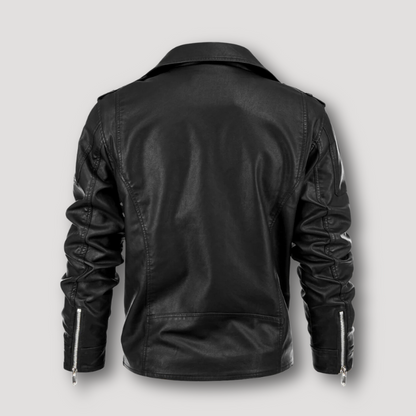 Glad Matte Asymmetrisch Zipper Zwart Biker Jas