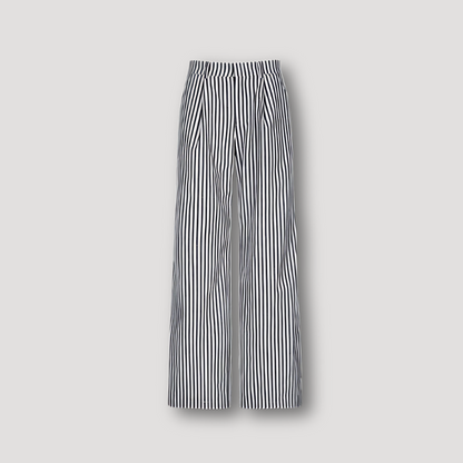 Wide Leg Verticaal Streep Vloeiend Pants