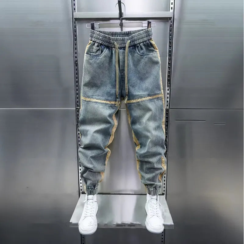 Denim-Jogger-Hosen für Männer Altblau