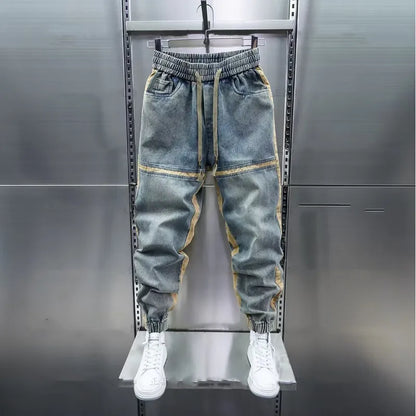 Denim-Jogger-Hosen für Männer Altblau