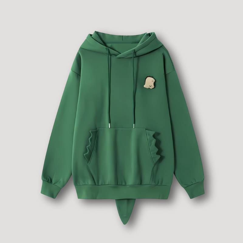 Groen Dinosaurus Spikes Thema Uniek Hoodie