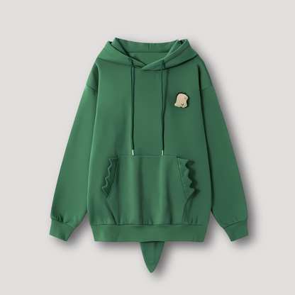 Groen Dinosaurus Spikes Thema Uniek Hoodie