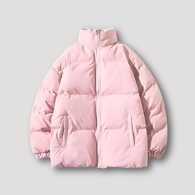 Zip Up Opstaan Kraag Quilted Puffer Padded Jacket