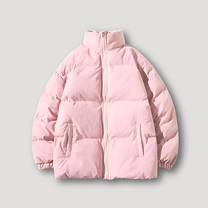 Zip Up Opstaan Kraag Quilted Puffer Padded Jacket