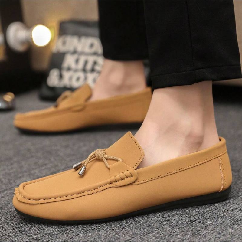 Klassieke Knoop Leer Penny Loafers