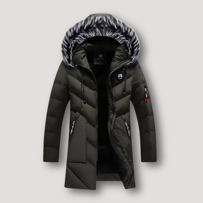 Zip Up Quilted Puffer Isolatie Faux Fur Capuchon Winter Jas