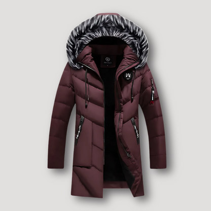 Zip Up Quilted Puffer Isolatie Faux Fur Capuchon Winter Jas