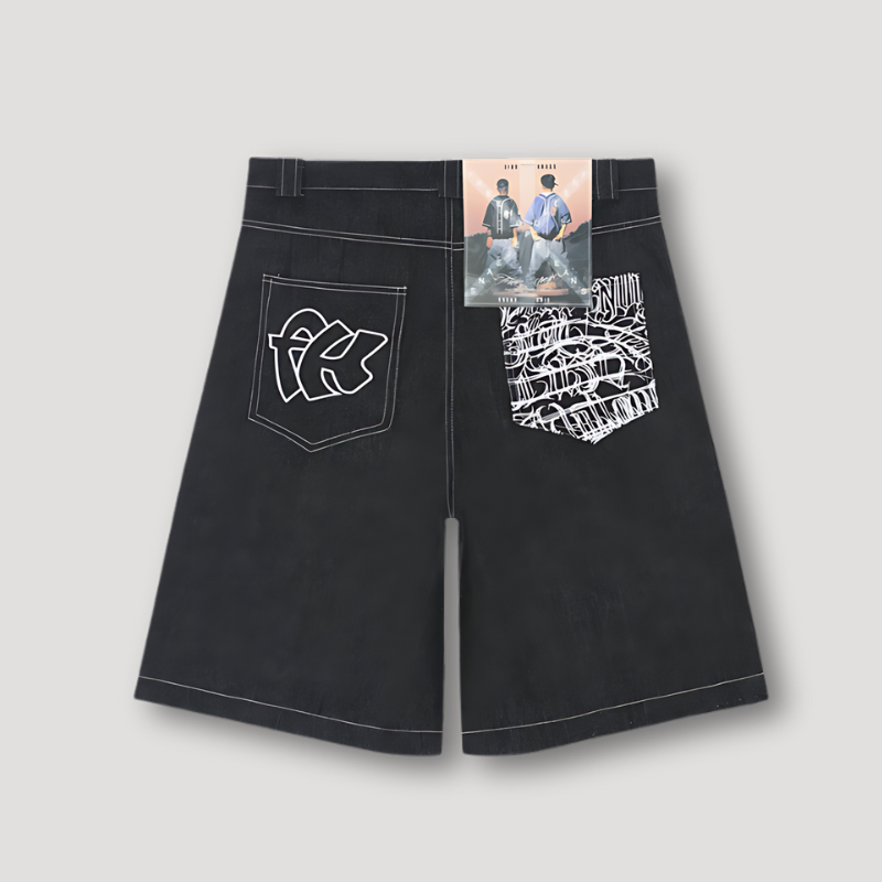 Graffiti Stijl Wide Leg Jorts Street Fashion Style